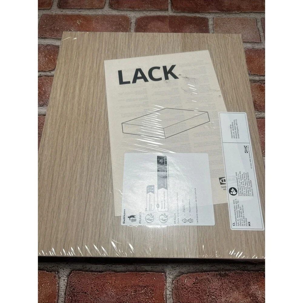 Ikea Lack Floating Wall Shelf White Stained Oak 30x26 CM (11 3/4 X 10 1/4”) New